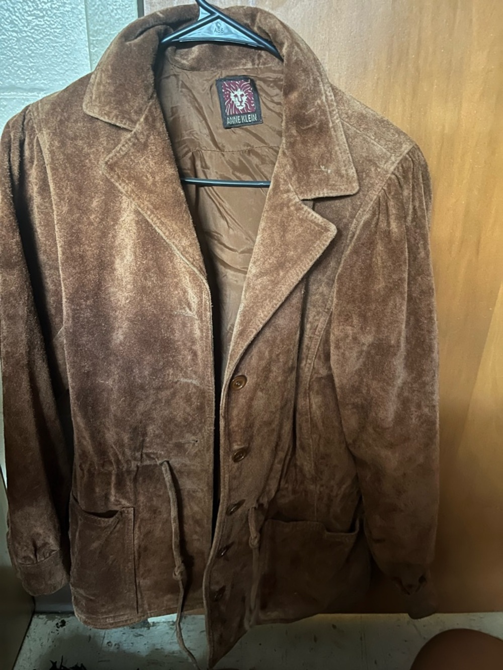 Anne Klein Brown Suede Shirt Jacket